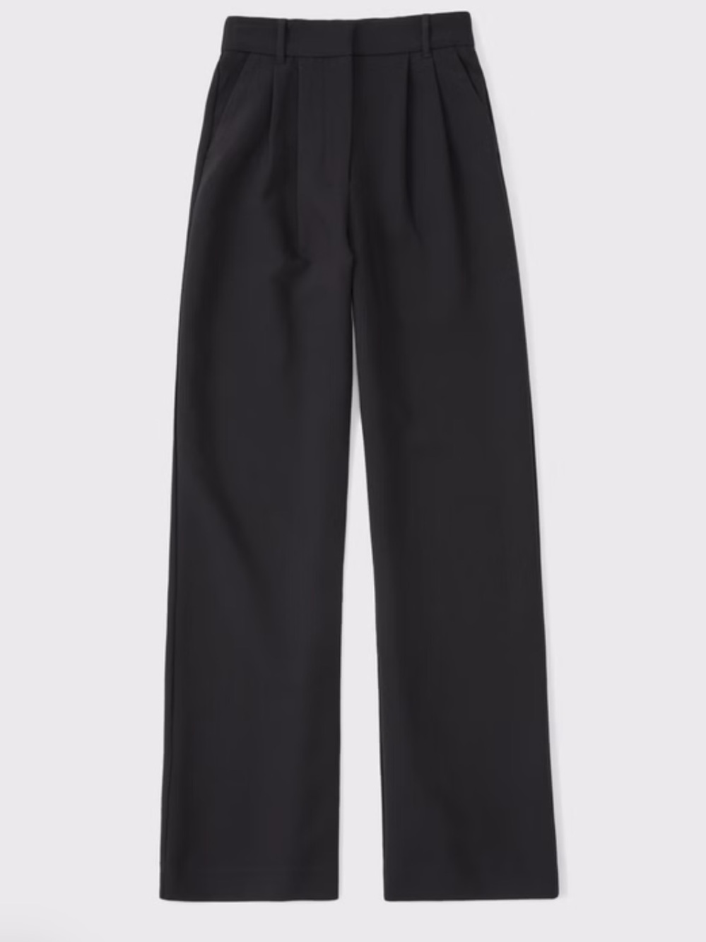 Abercrombie Sloan Tailored Wide Leg Pant Trousers Black Sz 28/6 Short High Rise - Picture 6 of 16